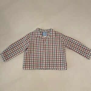 bella bliss Red and Blue Checkered Kids Shirt
